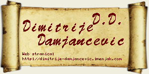 Dimitrije Damjančević vizit kartica